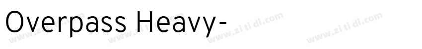 Overpass Heavy字体转换